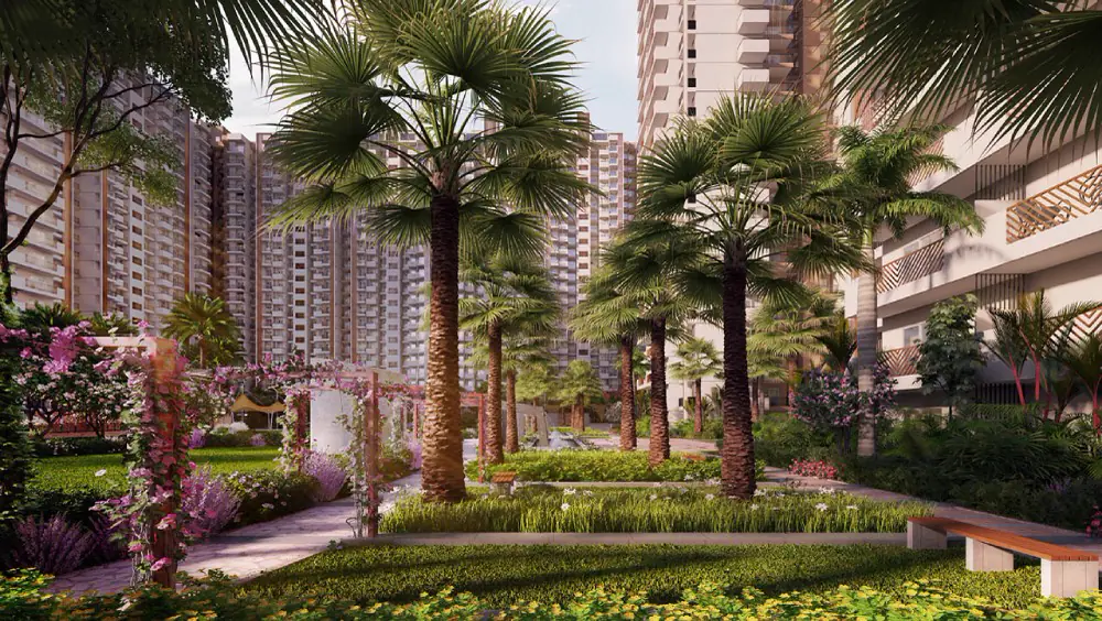 Palm garden at Nirala Estate